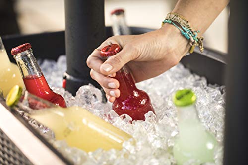 Keter Bevy Bar - Mesa Nevera para Exterior y Jardín, Capacidad 60L, Color Grafito
