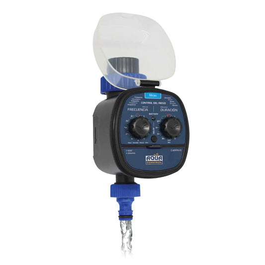 Aqua Control C4099O Programador de Riego para Jardín, Para todo tipo de Grifos, Apertura a 0 Bar, Color Azul