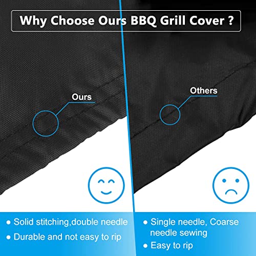 Funda para Barbacoa Impermeable, VDISRR 420D Oxford Resistente al Desgarro Funda Protectora para BBQ Ø77x90cm, Cubierta de Exterior Anti-Viento/Anti-Polvo/Anti-Humedad/Anti UV
