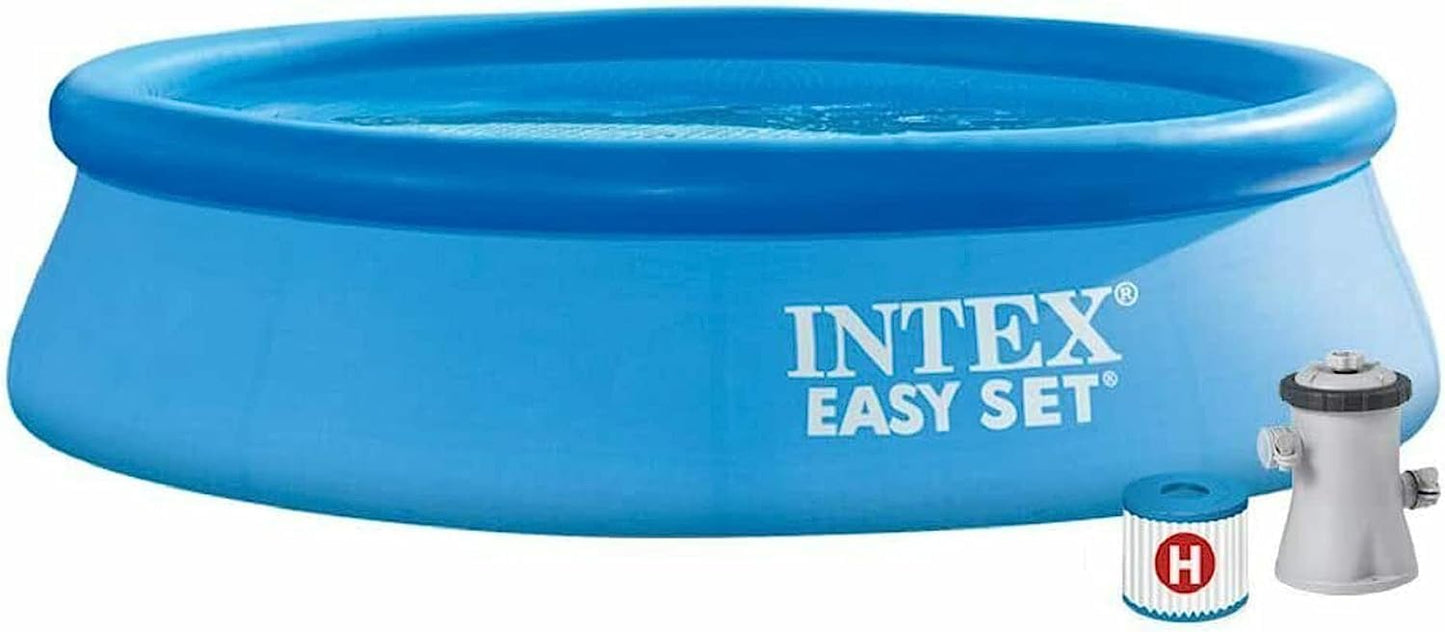 Intex 55237 - Piscina Hinchable, Ø244x61 cm, 1.942 litros, Piscina Redonda, con depuradora Cartucho, 1.250 litros/Hora, Filtro Cartucho Tipo H, para 2 Personas