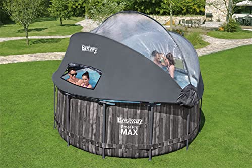 BESTWAY Piscina Desmontable Tubular Steel Pro 366x366x122 cm Marrón