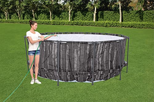 BESTWAY Piscina Desmontable Tubular Steel Pro 366x366x122 cm Marrón