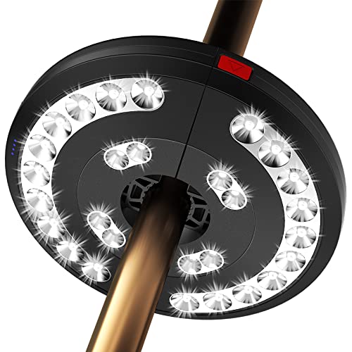 Luces para Sombrillas, Eletorot Luz Sombrilla Exterior 3 Modos de Iluminación USB Recargable Lámpara Paraguas Para Piscina, Patio, Terraza, Jardín y Playa