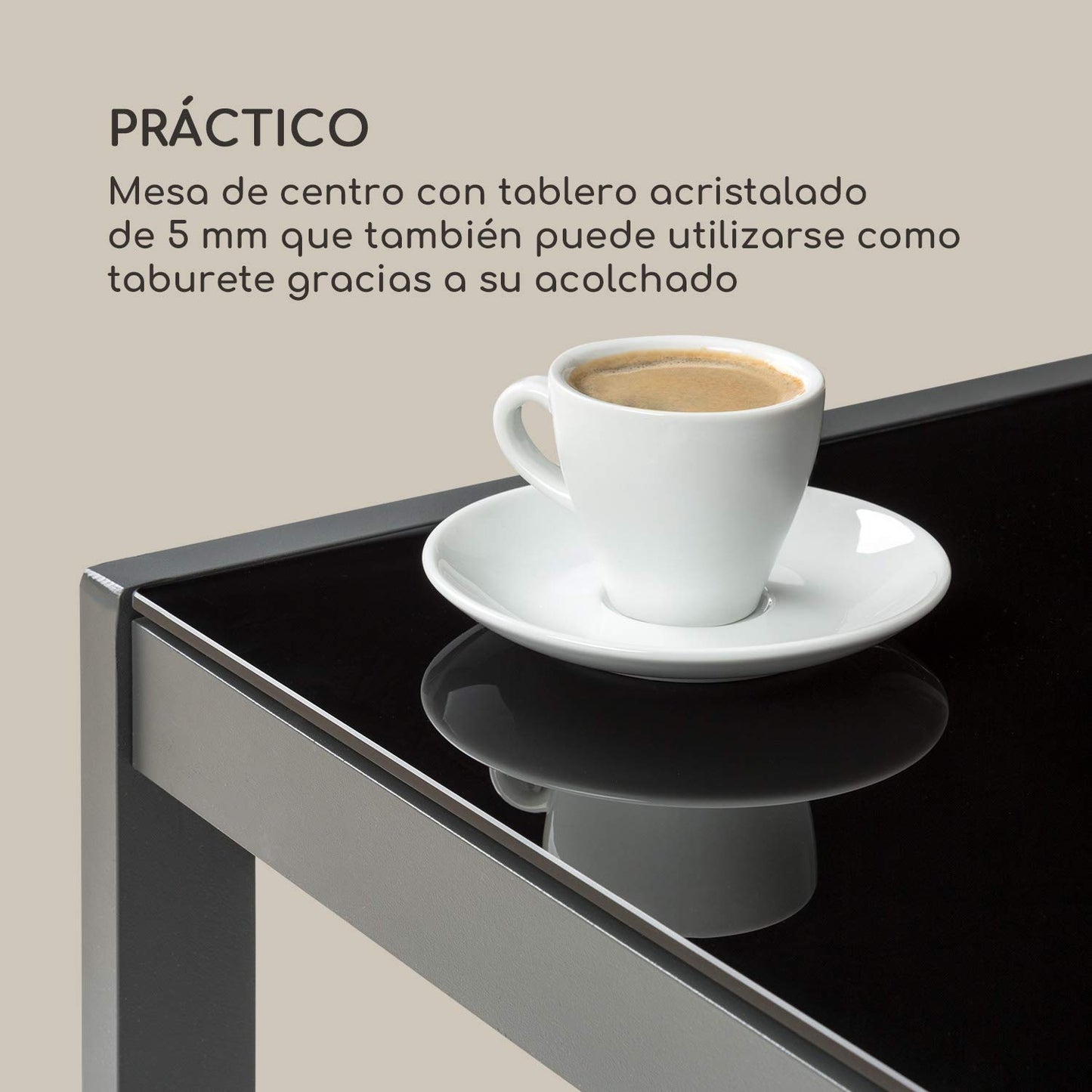 blumfeldt Ravenna - Set Lounge de 4 Piezas, Sofá de 3 plazas, 2 sillones, Mesa de Centro, Estructura Aluminio, Recubrimiento en Polvo, Techo Protector, Cojines adicionales, Fundas de poliéster, Gris