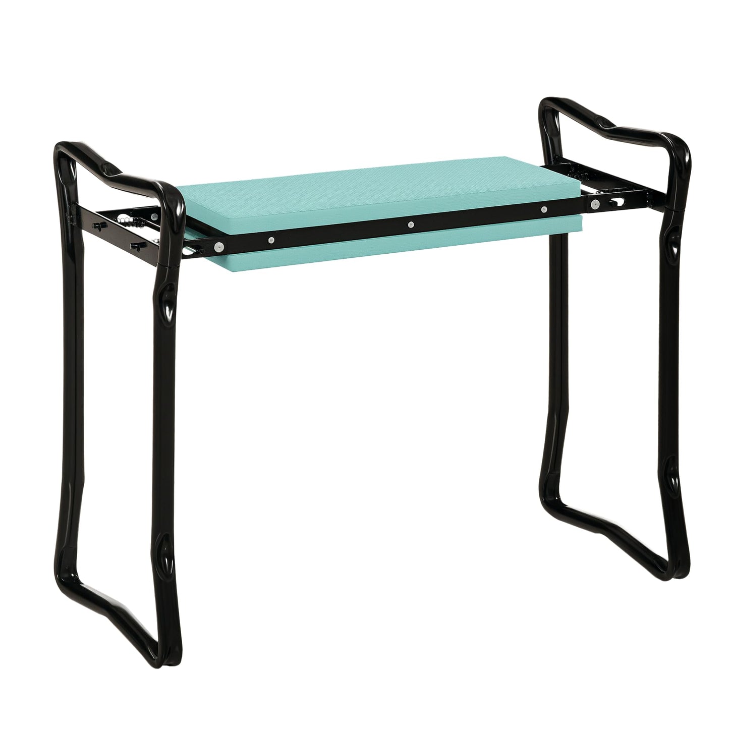 Outsunny Taburete Reclinatorio de Jardín Portátil y Plegable Banco de Rodillas Asiento de Jardín Kneeler Carga 150kg con Almohadilla de Espuma EVA para Proteger Las Rodillas y la Ropa de Manchas