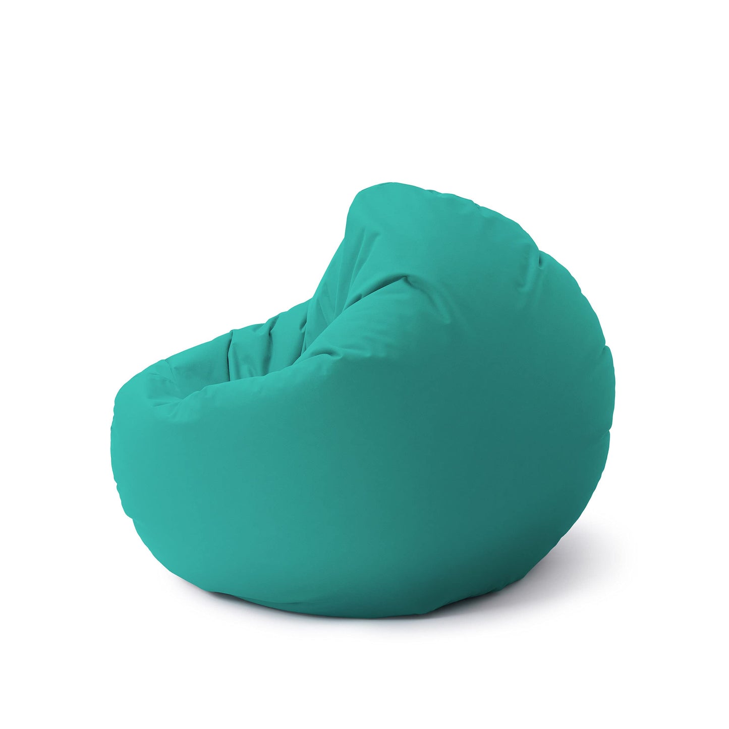 Lumaland Puff Pera Redondo Grande 120 x 80 x 75 cm | Sillón Relax Impermeable para Interior & Exterior | Mueble Ideal para Salón, Jardin y Terraza | con Relleno Incluido 300l [Turquesa]