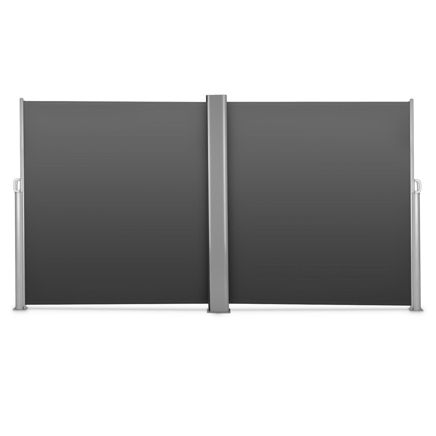 Blumfeldt Bari Doppio 620 Toldo Lateral Doble 6x2,0 m Aluminio Antracita (Pantalla Anti Viento, Protector Sol sombrilla, protección Visual, marquesina Protectora, Separador jardín terraza)