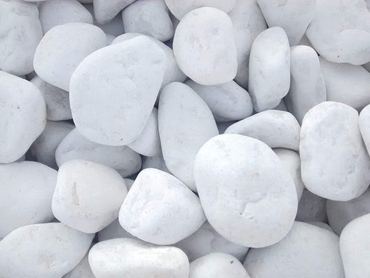 Vegara Stone Piedra Jardín Decoración Canto Rodado Blanco Puro 2-4 cm (3 kg)