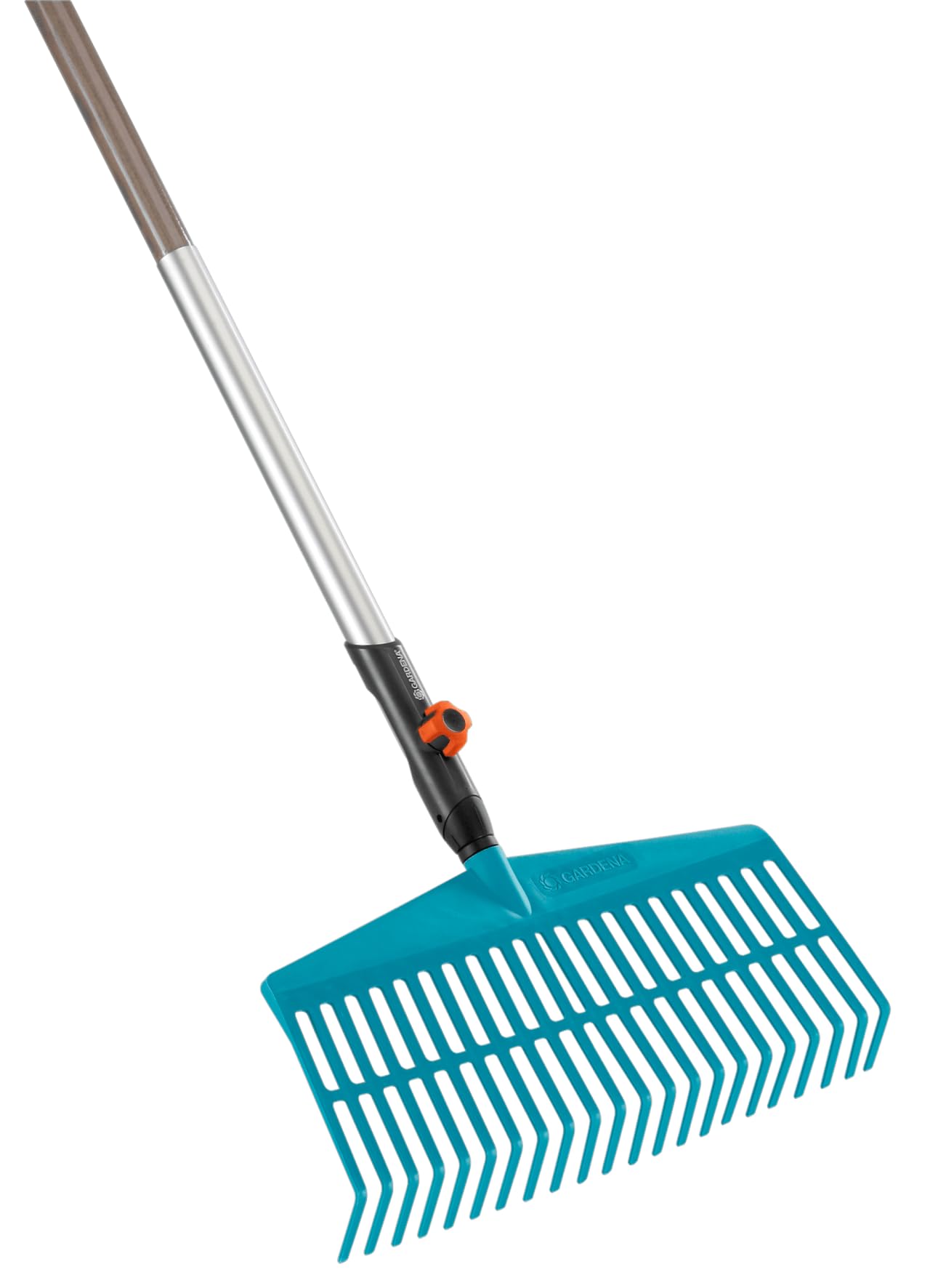 Gardena Combisystem 3101-20 - Rastrillo práctico Cepillo de púas para Barrer Hojas y césped Cortado, con robustas púas de plástico, Ancho de Trabajo 43 cm