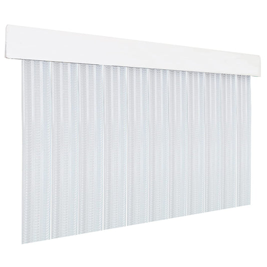HOME MERCURY – Cortina Plana para Puerta Exterior o Interior, Material PVC – Libre de Insectos (210x90CM, Transparente P5)