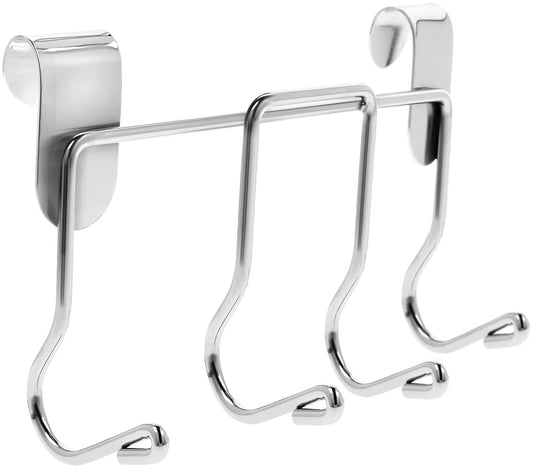 com-four® Conjunto de Barbacoa con 4 Ganchos, Accesorios para Parrilla colgados Directamente en la Parrilla para Todas Las Parrillas de Gas Redondas (01 Piezas - Porta Cubiertos)
