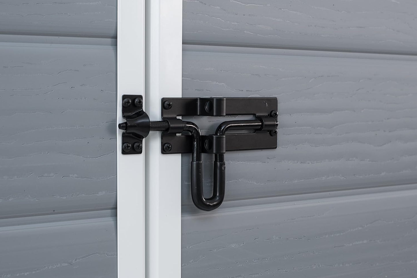 Keter Manor Pent 4X6 - Caseta de jardín, 183,5x111x200,5 cm y 1,8m2, Suelo, Sistema de ventilación, Puerta y Ventana, Resistente al Agua, Color Gris