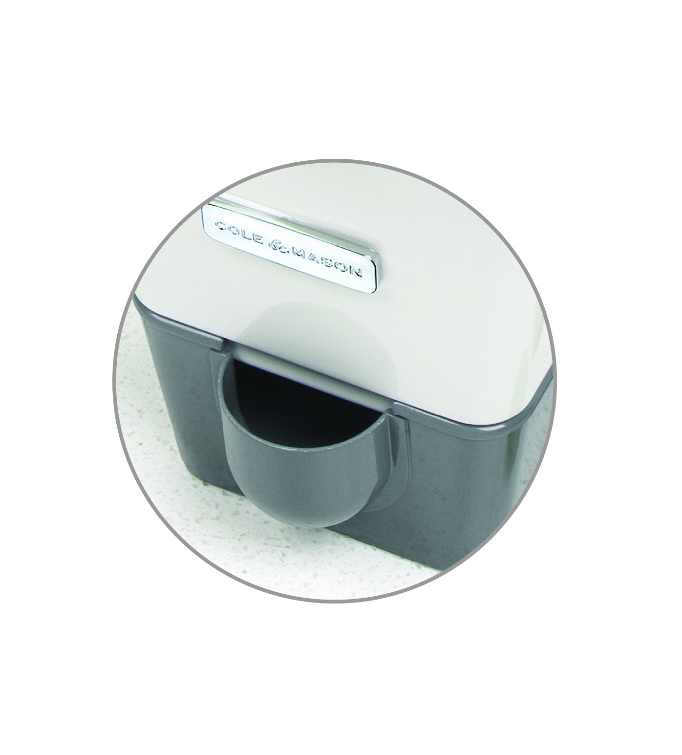 Cole & Mason H105349 Burwell Conservador para Hierbas Aromaticas en Macetas, Blanco/Gris, Cultivo de Plantas Hierbas de Interior, Acero Inoxidable, Triple, para 3 macetas