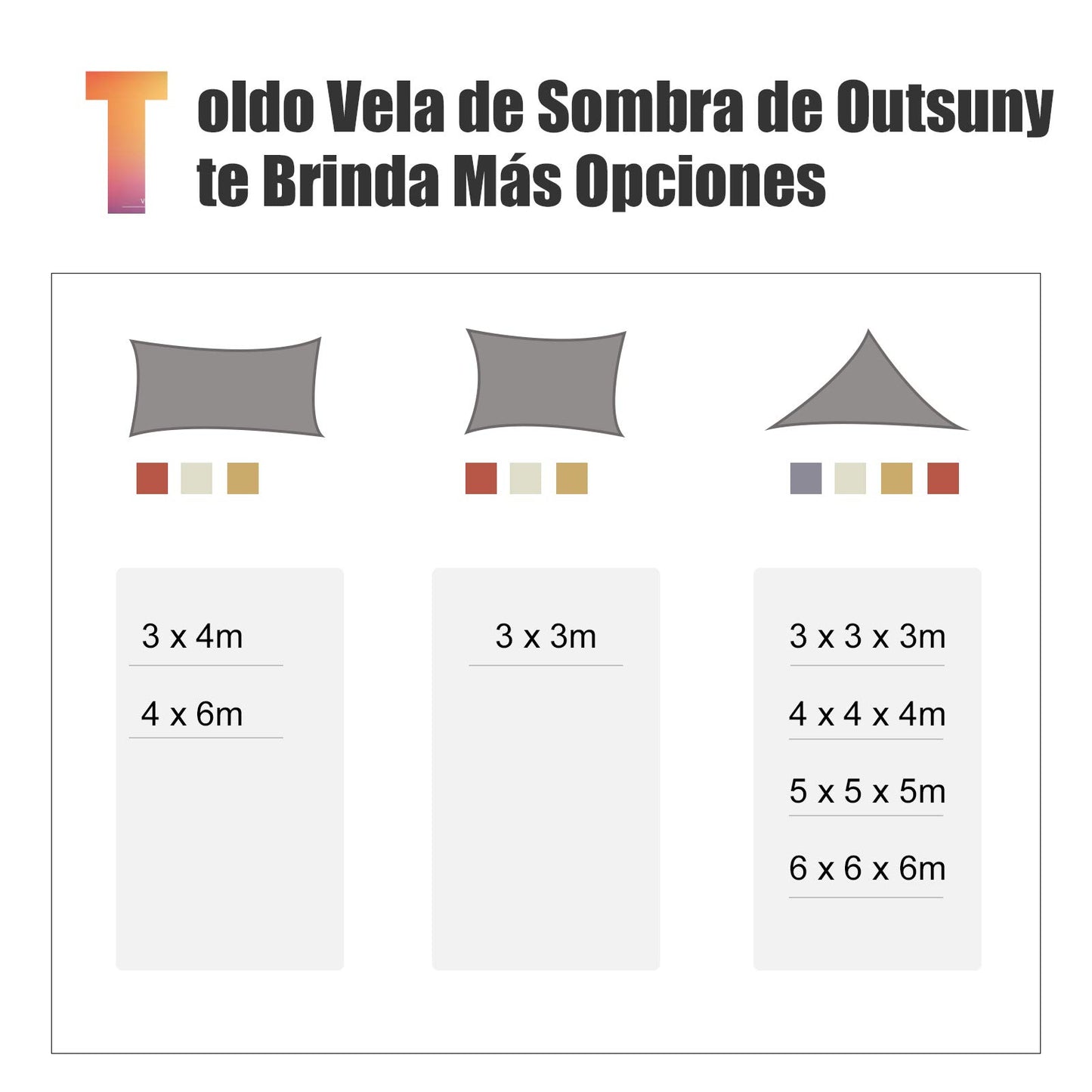 Toldo Vela 3x3x3m Triangulo Color Rojo Sombrilla Parasol Terraza Jardin Camping