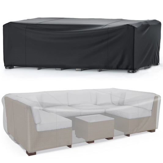 Funda Muebles Jardin Impermeable 242x162x100cm, Cubre Mueble Jardín 600D Oxford, Funda Sofa Jardín Exterior Anti-UV para Juego de Muebles de Jardín Funda Exterior Impermeable Sofa
