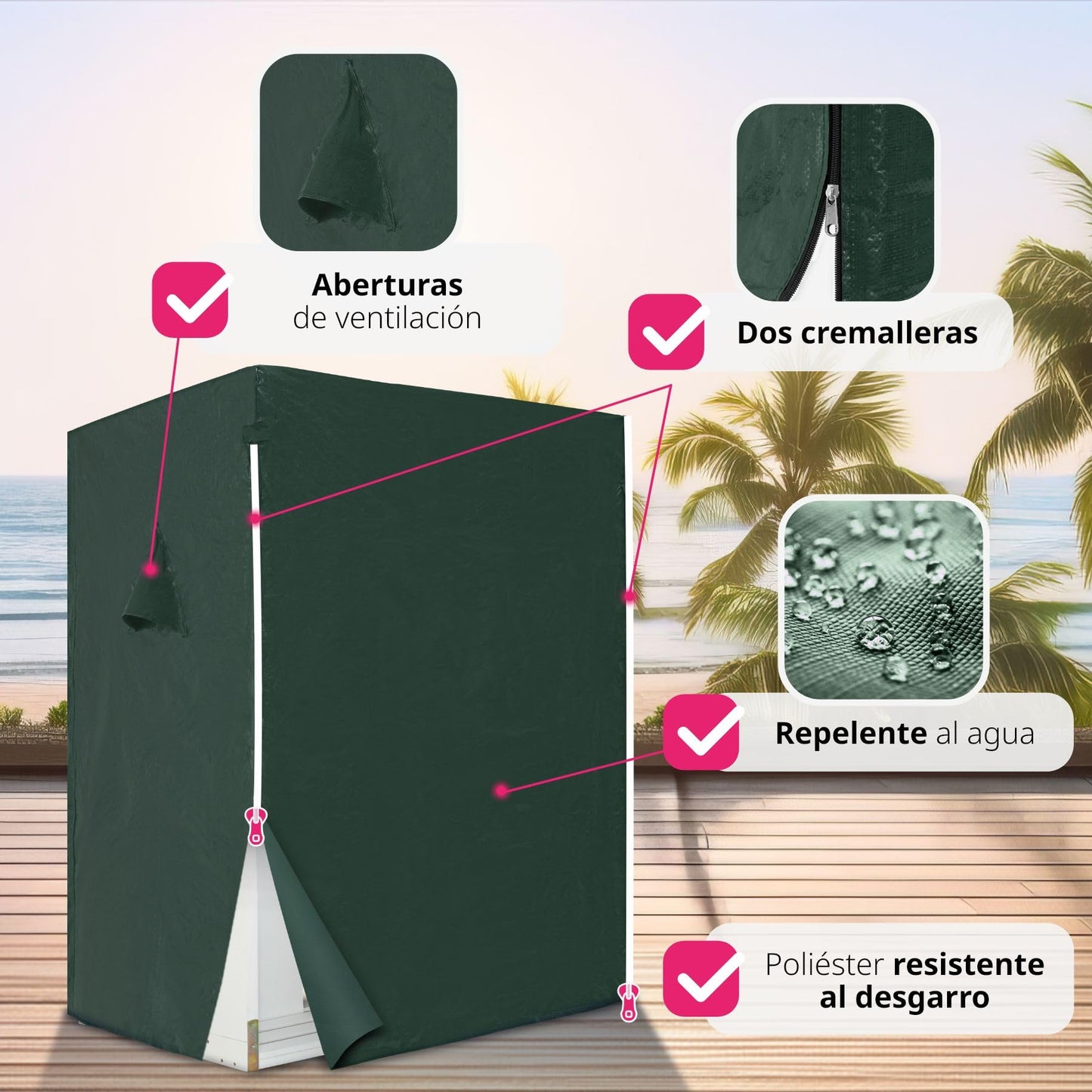 tectake® Sillón Playa Ajustable, Tumbona Jardín XXL, Sofá Exterior con Funda Protectora, Cojines, Hamaca Terraza, Sofa Jardin, Conjunto Muebles Jardín, Sofá Terraza Exterior - Negro / Gris / Marrón