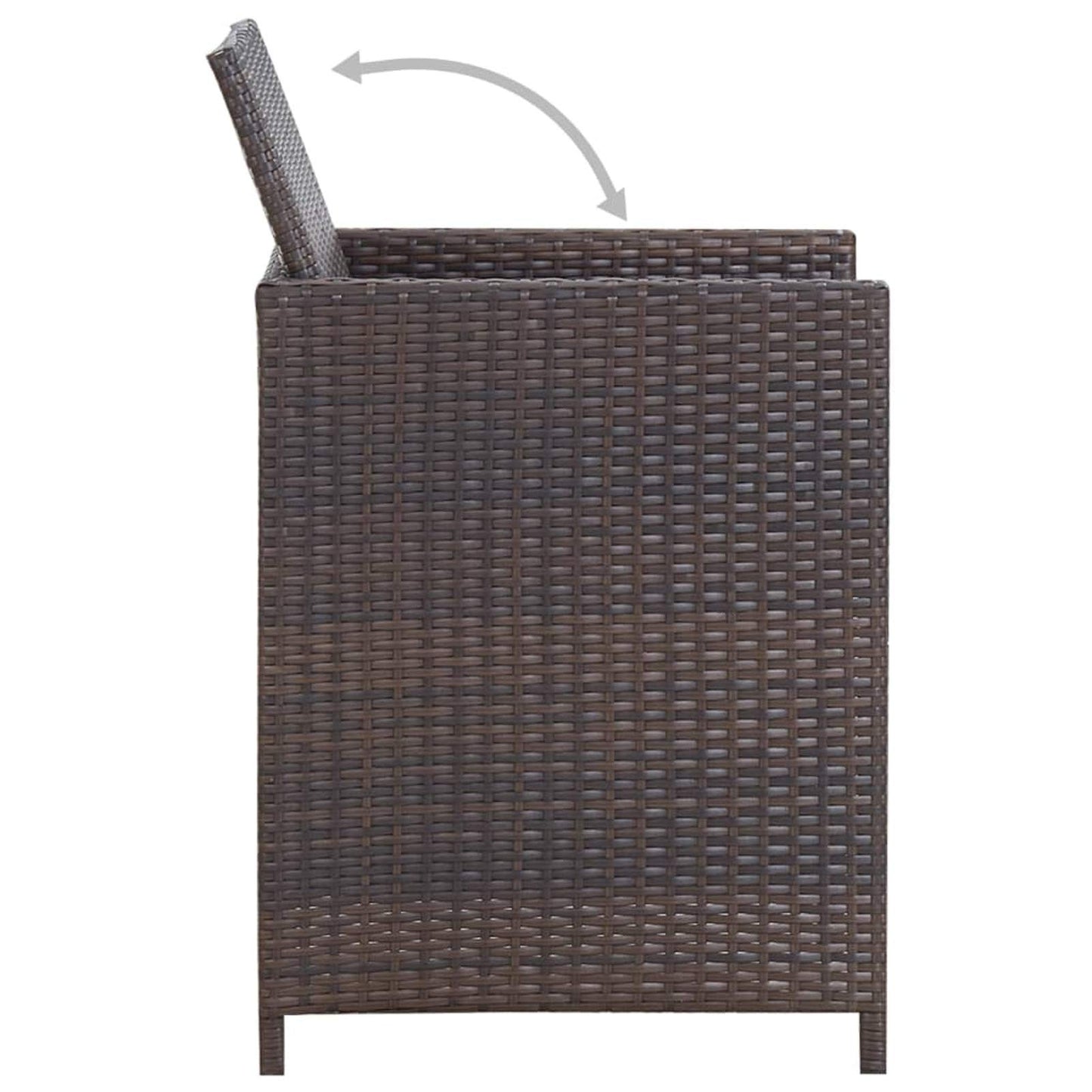 Deufre Conjunto Muebles de Jardín Comedor Jardin de Ratán 13 Piezas Sofa Jardin Exterior Muebles Jardin Exterior Conjunto Jardin para Jardín Terraza Patio Marrón