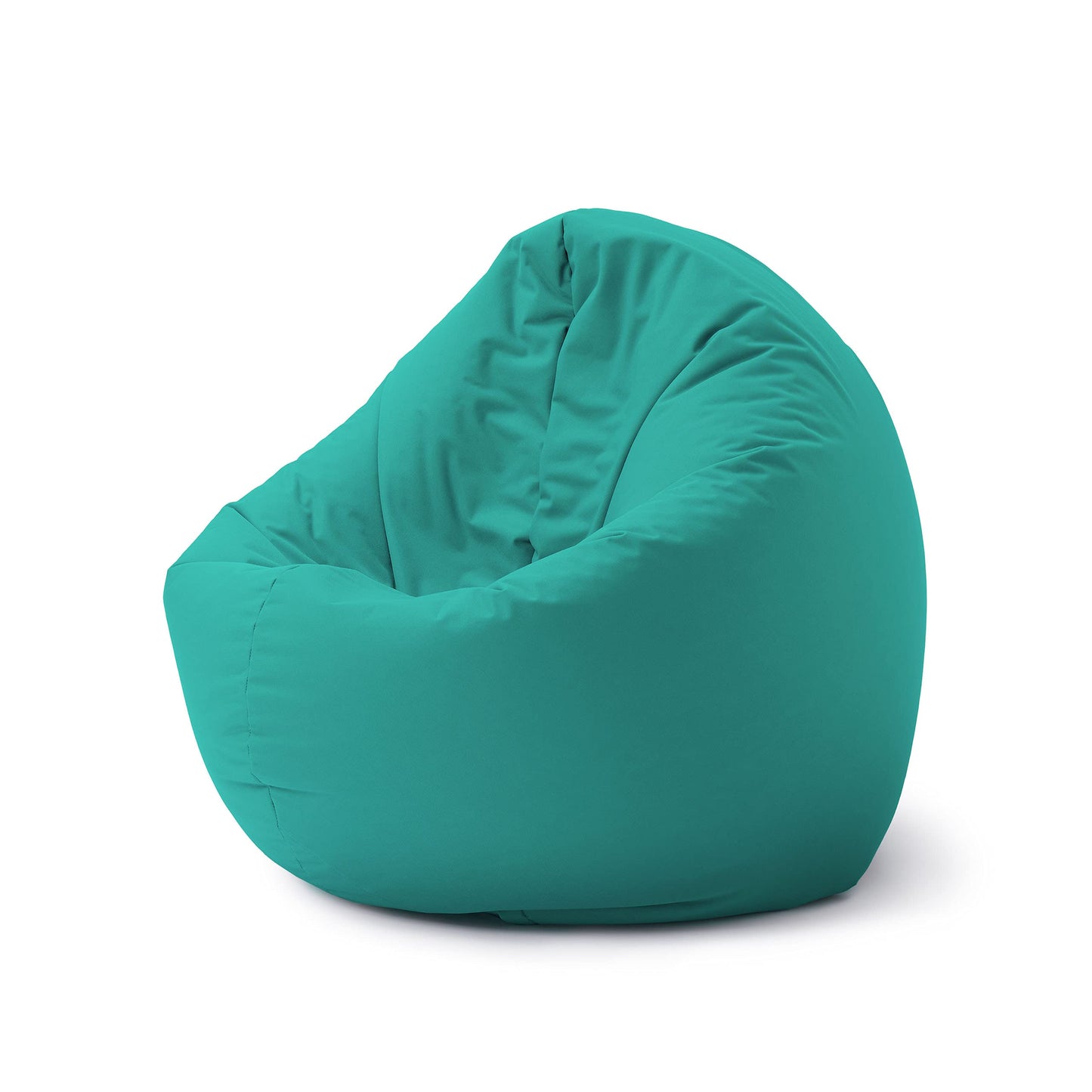 Lumaland Puff Pera Redondo Grande 120 x 80 x 75 cm | Sillón Relax Impermeable para Interior & Exterior | Mueble Ideal para Salón, Jardin y Terraza | con Relleno Incluido 300l [Turquesa]