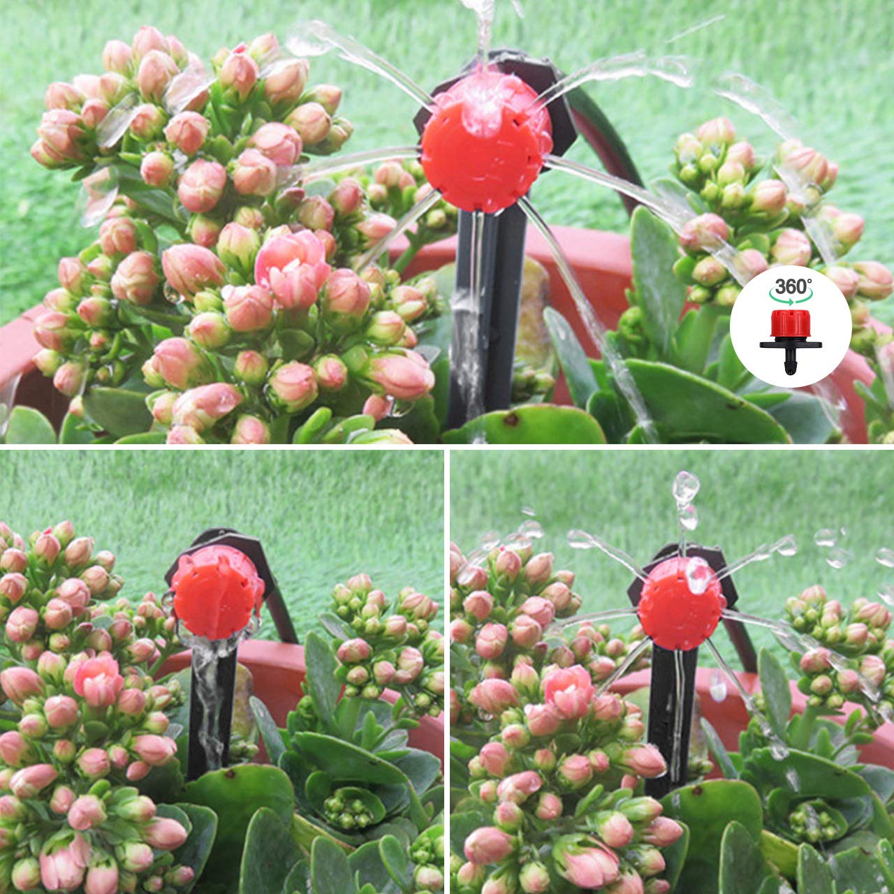 Aiglam Sistema de riego Jardín, Kit de riego por Goteo Micro Riego automático Rociadores por Goteo Riego de jardín para el Paisaje, Lecho de Flores, Plantas de terraza