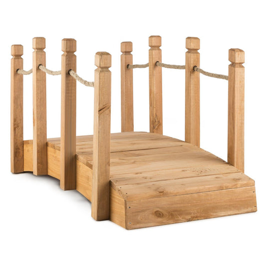 Blumfeldt Rialto Puente de jardín Puente Decorativo (Madera de Pino Maciza, Resistente a la Intemperie, tamaño 58x58x122cm)