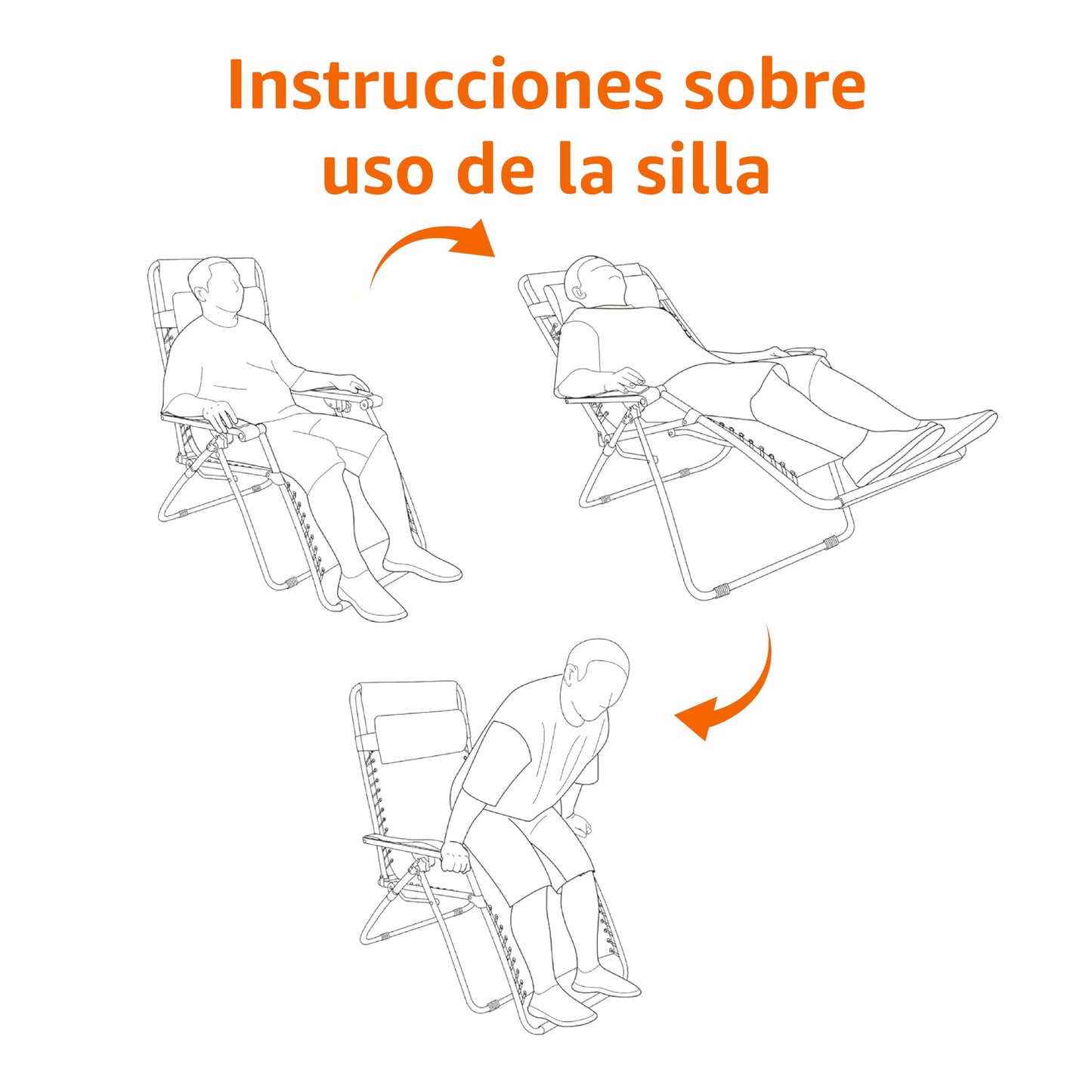 Amazon Basics sillas con gravedad cero y mesa auxiliar, para Oficina, Plegable, Soporte de cabeza, Reclinable, Acero aleado, Paquete de 2, Beige