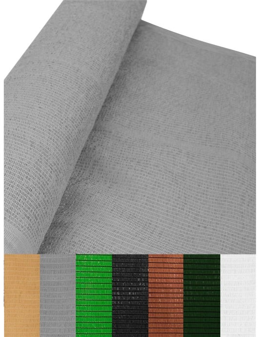 Jardin202 - Malla de ocultación 110gr/m² | Sombra y privacidad en tu jardín | Premium | Ideal para Vallas y barandillas | 2 x 10 Metros (Gris Metalizado)