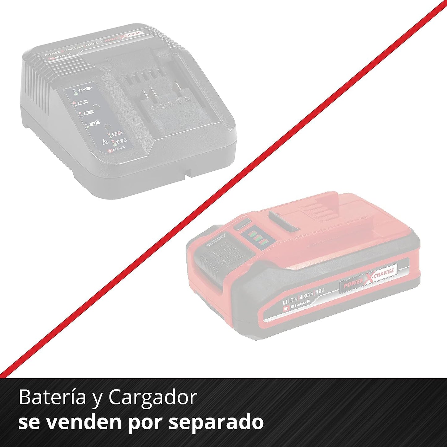 Einhell Cortasetos con batería GE-CH 36/65 Li-Solo Power X-Change (36 V, 65 cm de longitud de corte, 30 mm distancia entre dientes, mango giratorio, colector de recortes, sín batería)