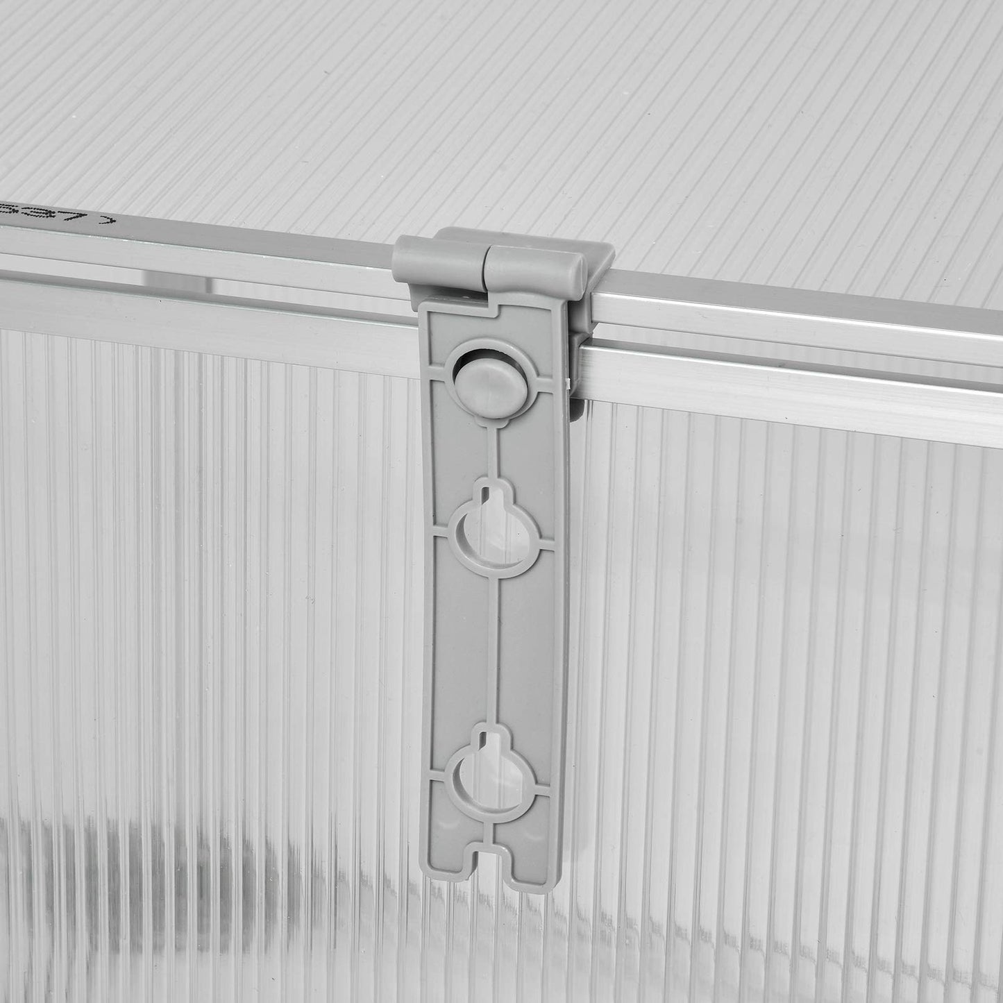 Outsunny Invernadero de Jardín 180x51x51 cm Aluminio Policarbonato Transparente Vivero Casero para Plantas Cultivos Protección UV y Resistente