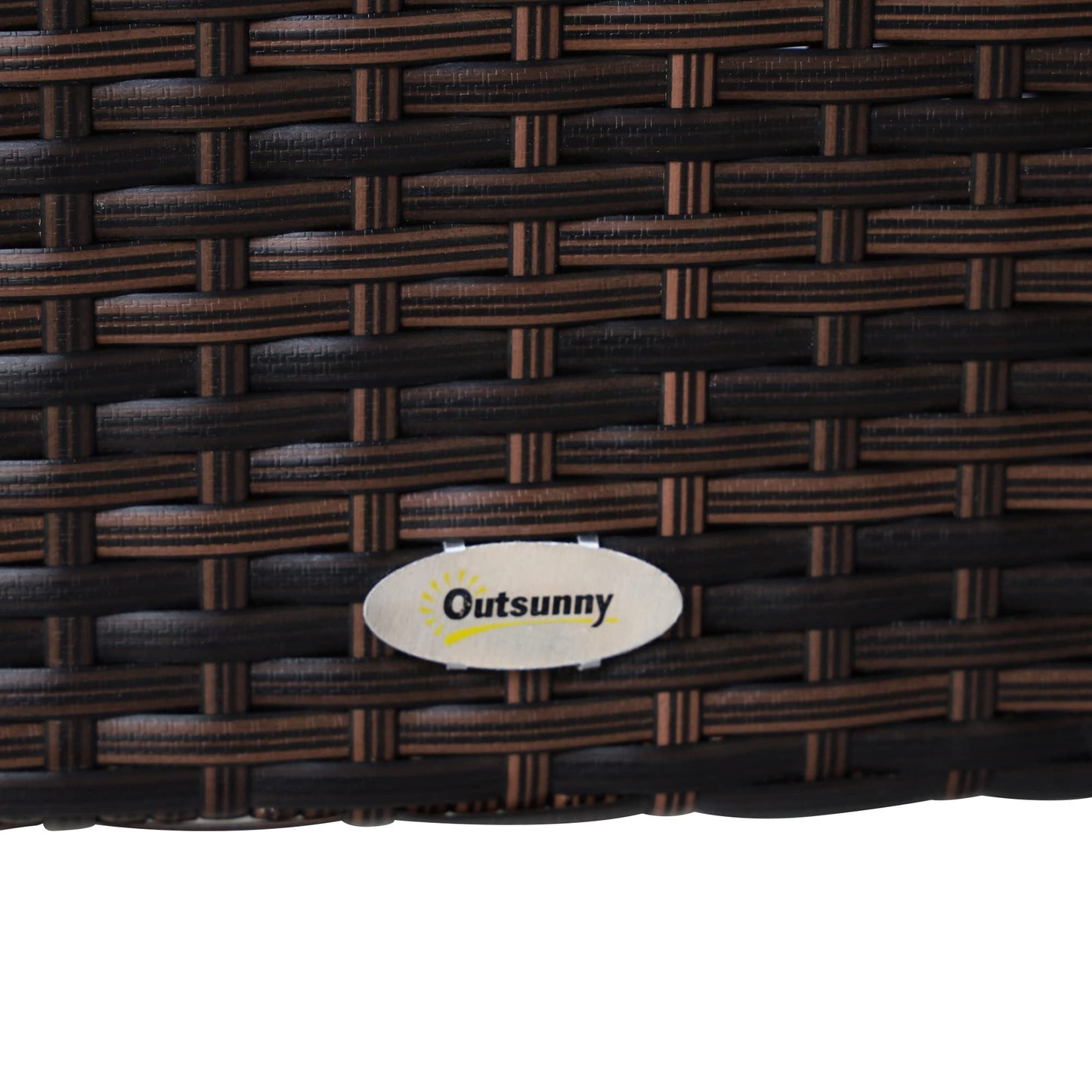 Outsunny Conjunto Muebles de Ratán Sintético para Jardín 7 Piezas Juego de Comedor de Mimbre para Exteriores con 6 Sillas con Cojines y Mesa 150x90x74 cm y 50x55x88 cm Marrón