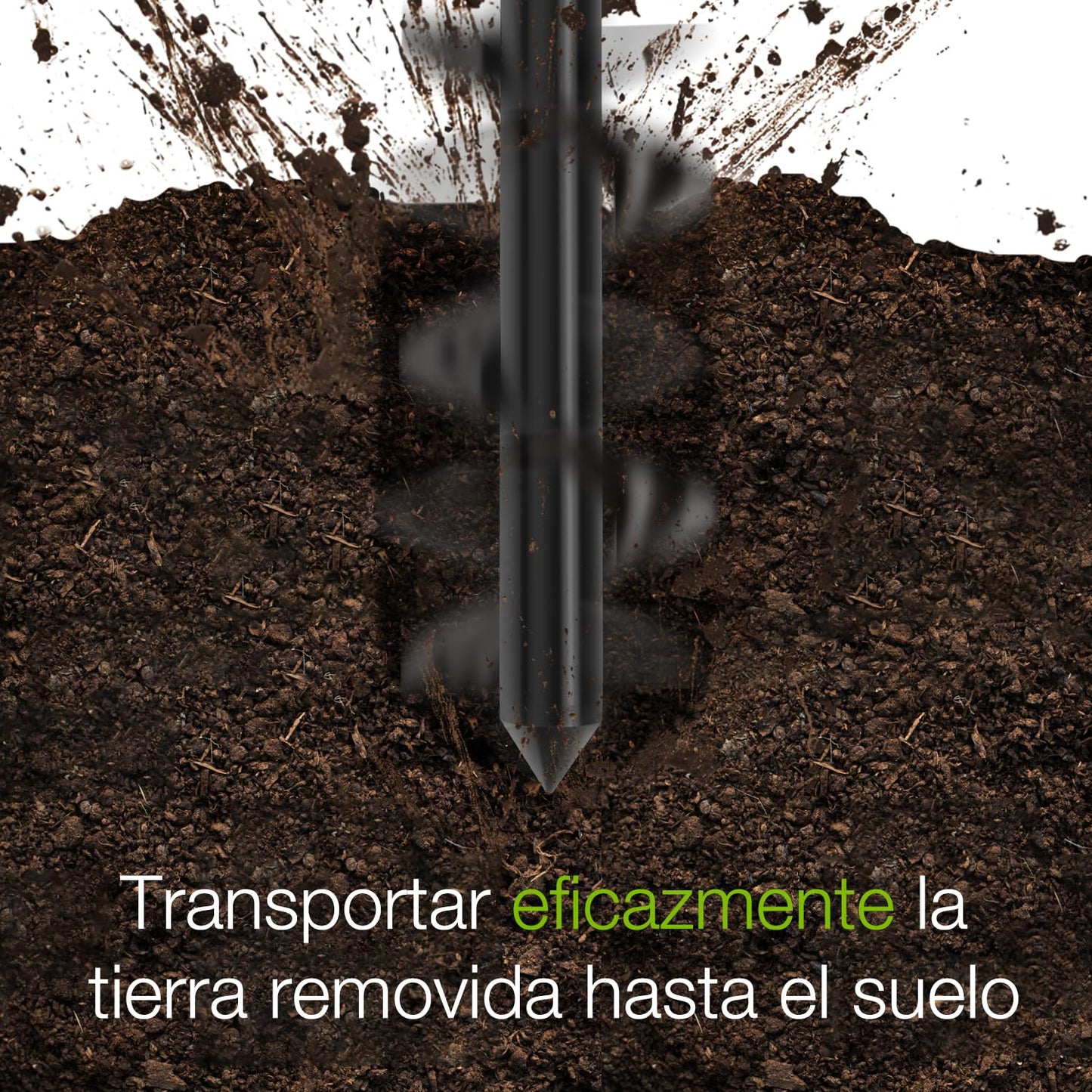 WORKPRO 2-Piezas Broca Espiral de Jardín, Excavadora de Taladro de Jardín, Broca de Taladro Espiral, Broca de Barrena, Excavadora de Suelo(8 x 30 cm & 4 x 22 cm)