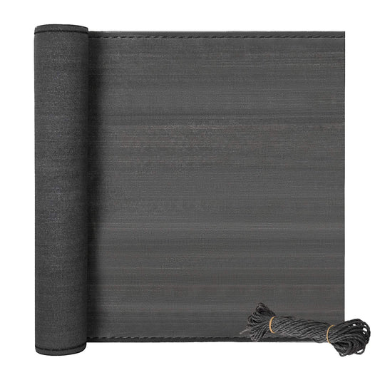 EUGAD Pantalla Protectoras para Balcón Jardín Pantalla Protección de Privacidad Opaca HDPE Protección UV Resistente al Viento 1x10m Antracita