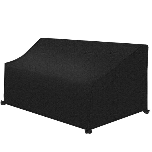 INMUA Funda para Banco de Jardín Impermeable, Cubierta para Banco de Jardín de 3 Plaza Resistente al Viento, Anti-UV, Funda Protectora para Sofá Telas Oxford 420D Resistente (66 X 63 X 89/163 CM)