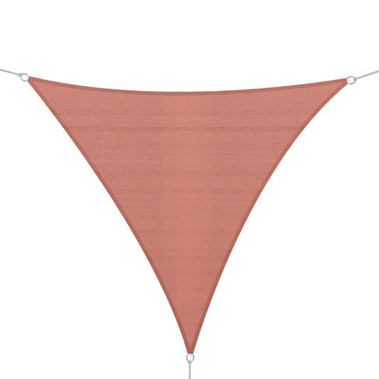 Toldo Vela 3x3x3m Triangulo Color Rojo Sombrilla Parasol Terraza Jardin Camping