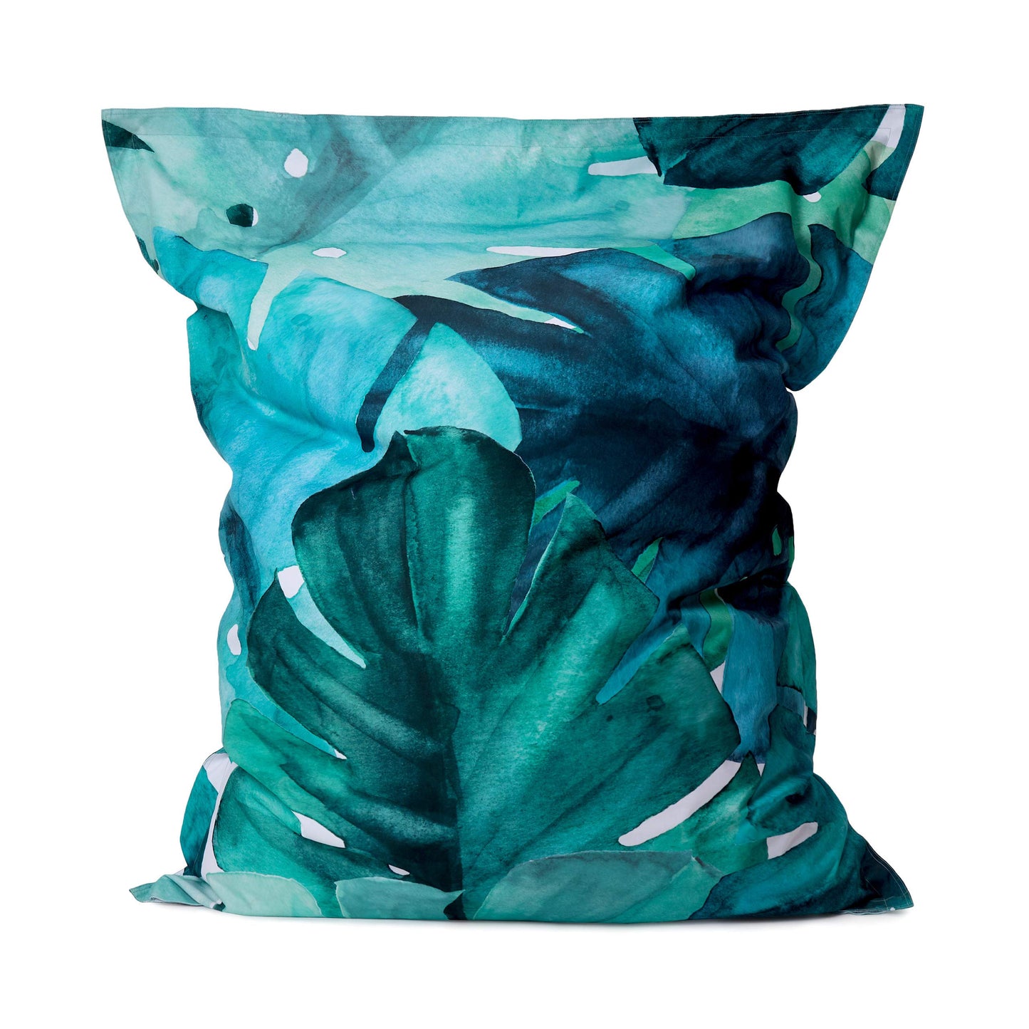 Lumaland Puff Pera Gigante | Bean Bag XXL para Interior & Exterior con Funda Lavable | 140cm x 180cm | Bolsa de Frijoles | Bolsa Interior rellenable Incl. 380 litros de Perlas de EPS [Botánico]