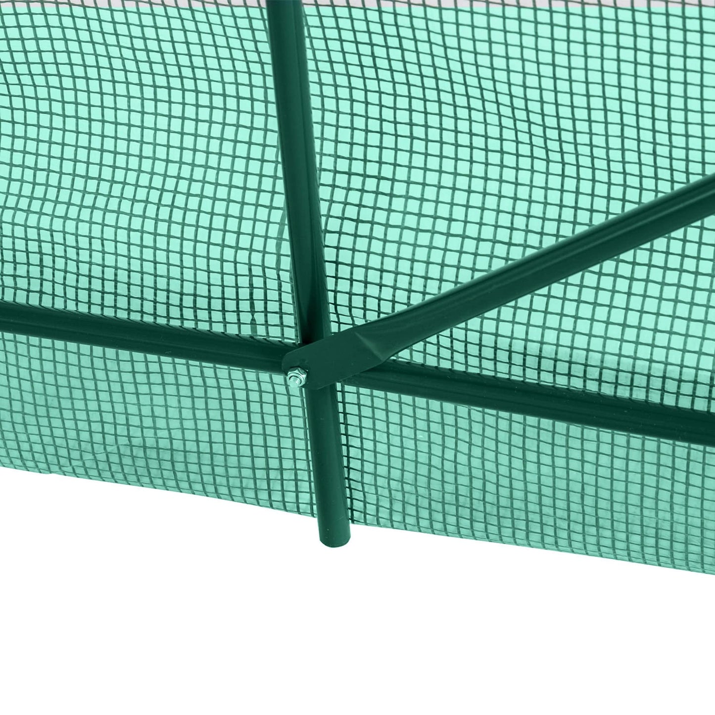 Outsunny Invernadero de Exterior 2,5x2x2 m Invernadero de Túnel con Cubierta de PE 140 g/m² para Cultivo Plantas Verduras Frutas en Jardín Terraza Verde