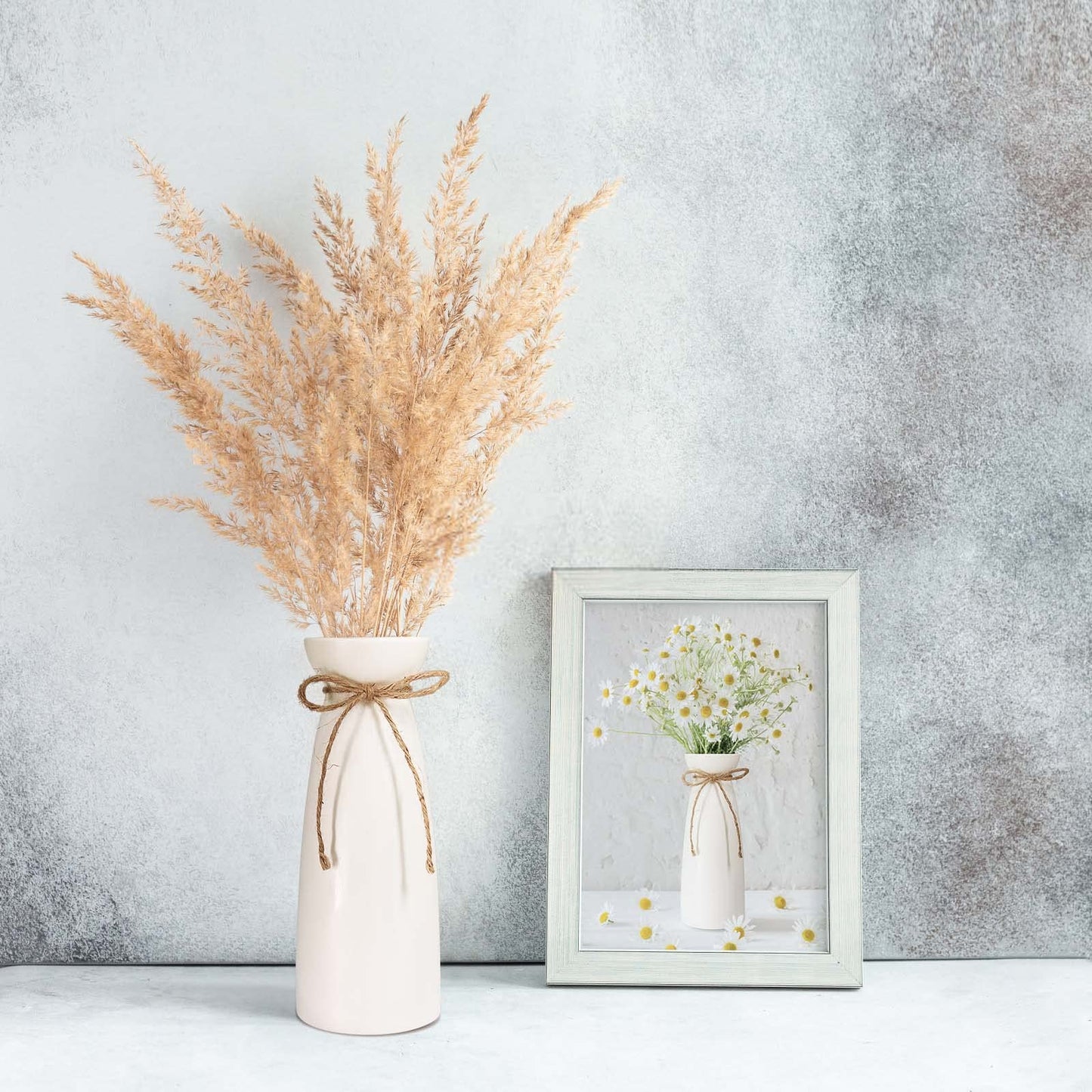 Jarrón de Cerámica, Jarrón de Mesa en Estilo Minimalista Moderno, Decoración del Hogar para Chimenea, Dormitorio, Cocina, Sala de Estar, Centro de Mesa, Escritorio