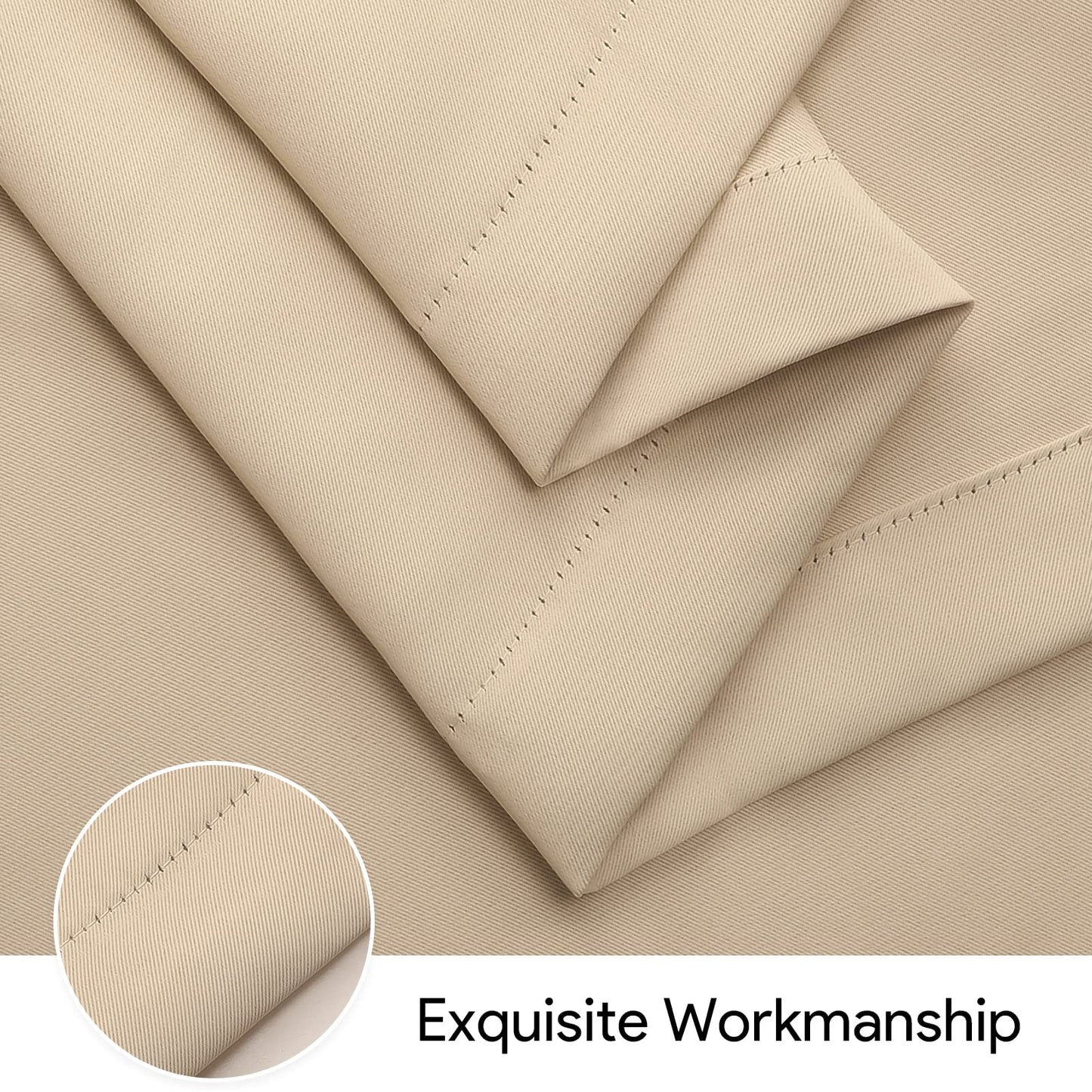 Tgkoddo - Cortinas Impermeables para Exteriores, Cortina Parasol, para balcón, terraza, Porche, pérgola, Mirador, 132 x 215 cm, Color Beige