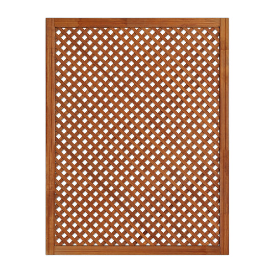 Celosía De Madera Tratada Para Decoración De Terrazas, Jardines y Exteriores - Teca (114x92 cm)