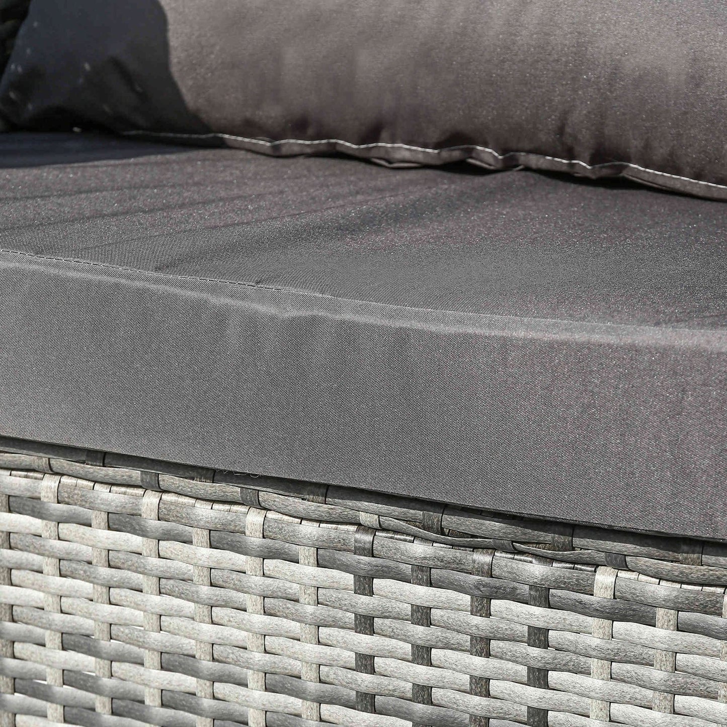 KecDuey Conjunto de Muebles de Jardin Muebles Lounge de jardín, sofá esquinero, Juego de sofás con Cojines de Asiento y Respaldo (Gris)