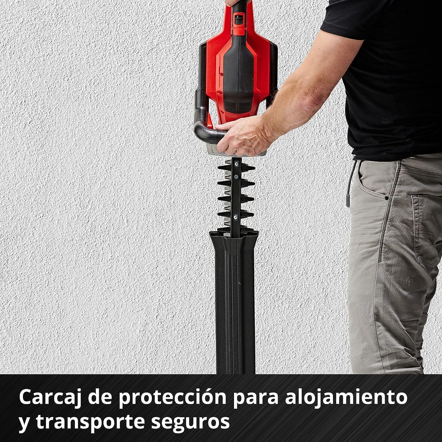 Einhell Cortasetos con batería GE-CH 36/65 Li-Solo Power X-Change (36 V, 65 cm de longitud de corte, 30 mm distancia entre dientes, mango giratorio, colector de recortes, sín batería)
