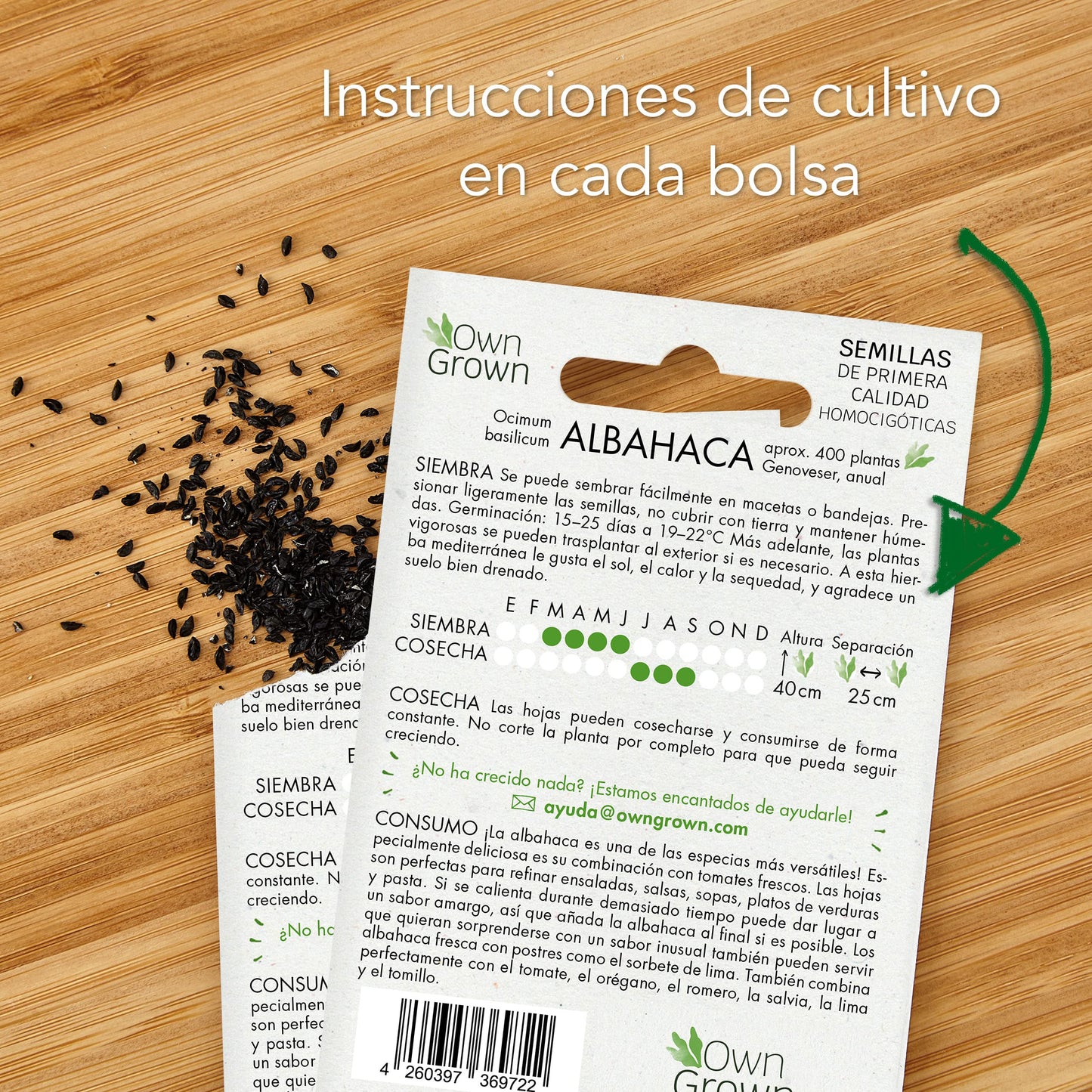 Kit Semillas Hierbas: 12 Variedades de Hierbas Aromaticas para plantar – Semillas Huerto – Albahaca, Tomillo, Cilantro – Plantas Aromaticas – OwnGrown