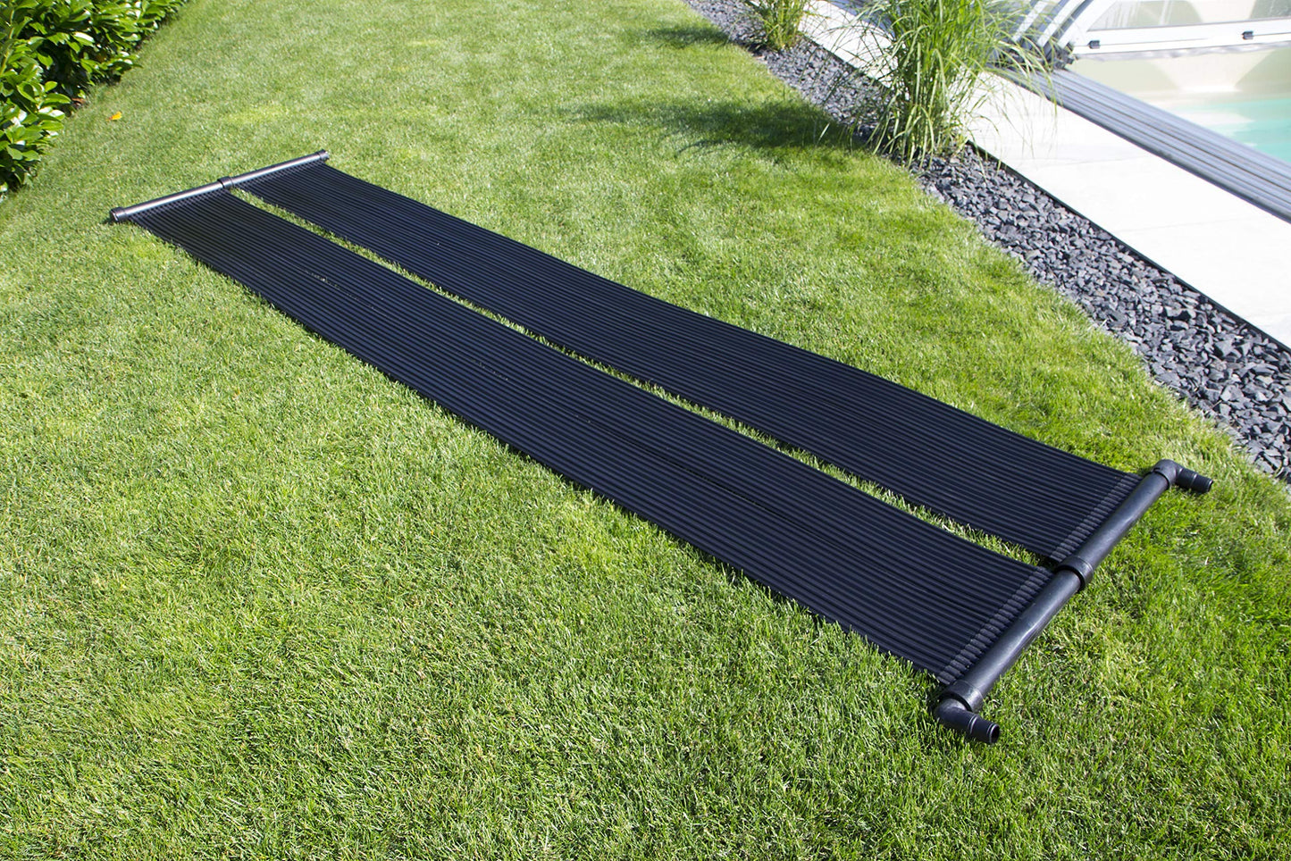 Speed Solar Sun 49120 Calentador solar de piscina de polietileno de baja densidad 0,7 x 3 m para piscinas con capacidad de hasta 12 metros cúbicos/conector de manguera de 32/38 mm de diámetro